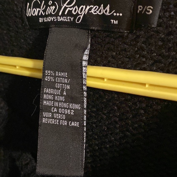 Crop sequins vintage sweater cardigan size small made in Hong Kong - Picture 7 of 9